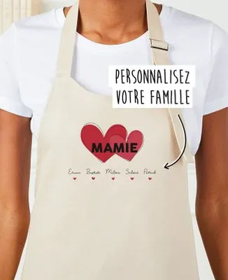 Affiche Famille petits coeurs (personnalisé)