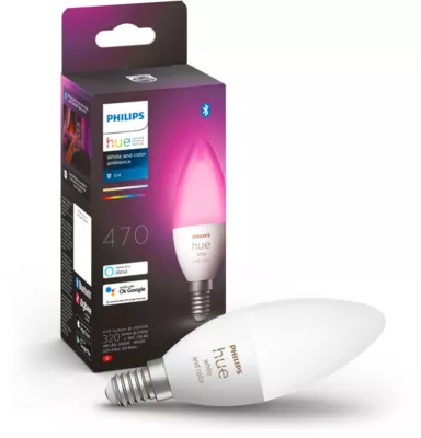 Ampoule LED connectée PHILIPS HUE W&C E14 5.3W 