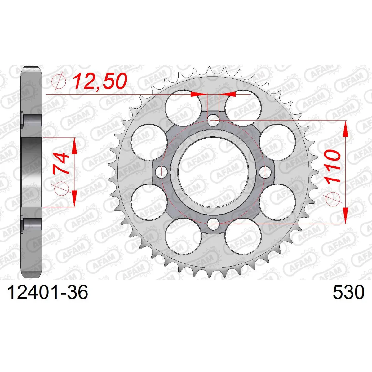Couronne Acier AFAM 12401