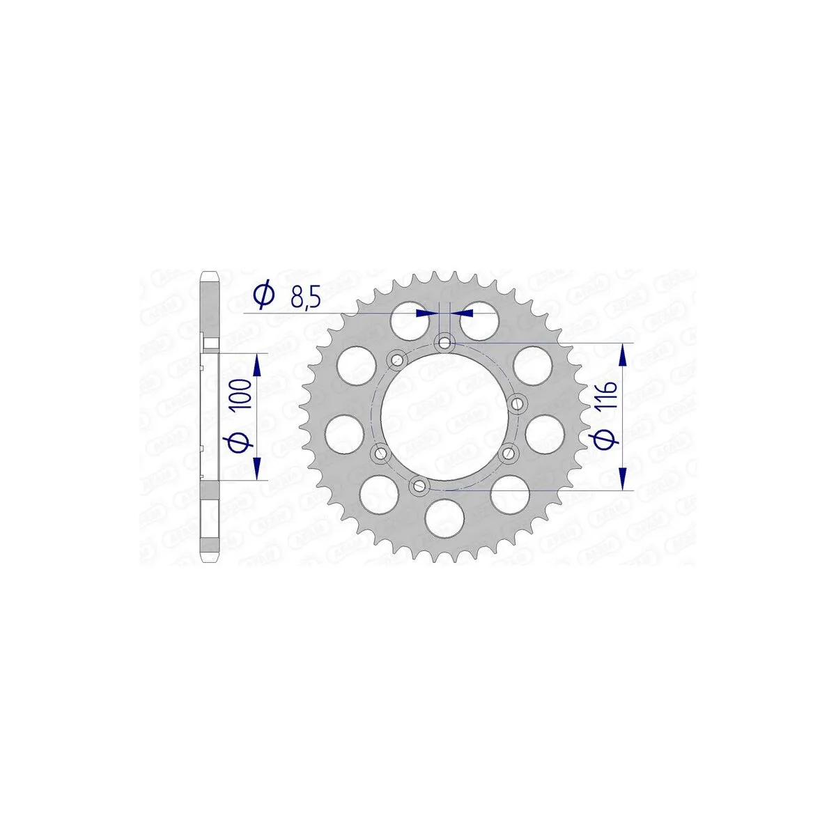 Couronne Alu AFAM 93303