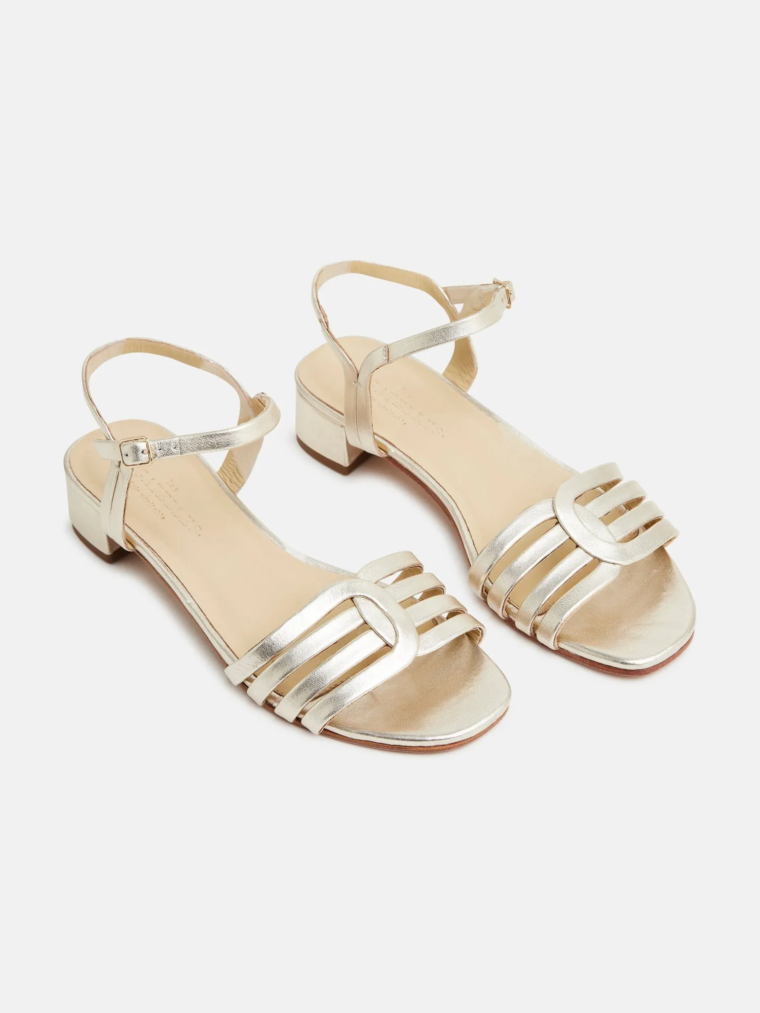 GIONNA Sandale brillante en cuir