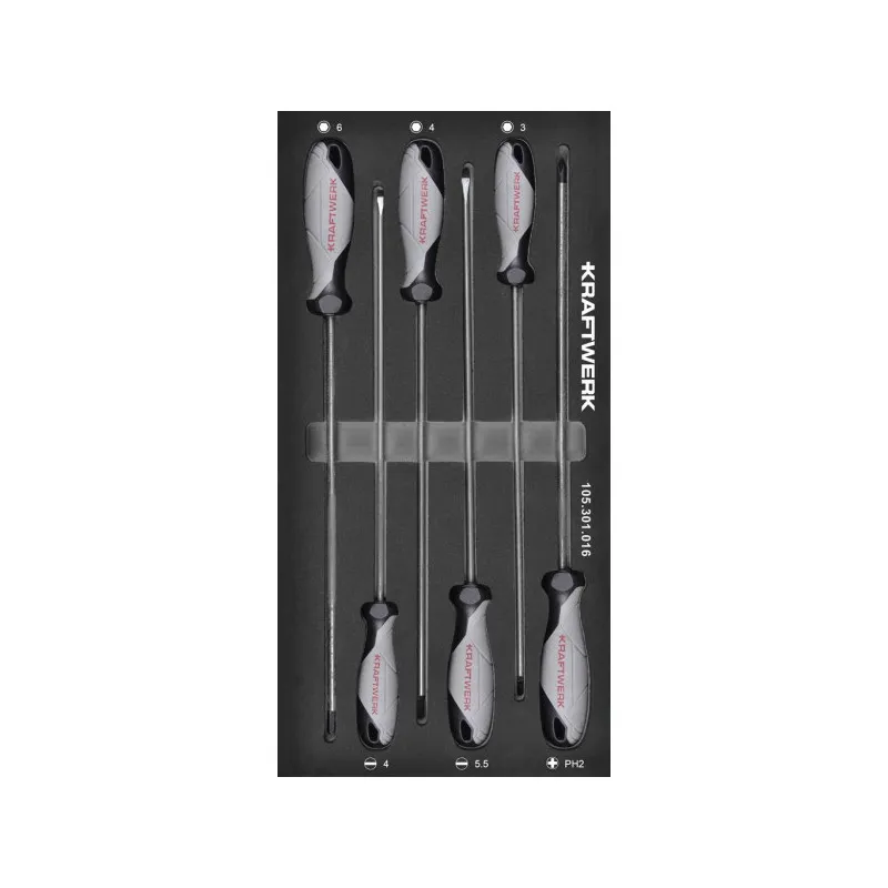 Jeu de tournevis à choc - Insert 40x20 cm avec 5 pièces - KRAFTWERK