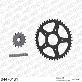 Kit chaine 520 AFAM - Couronne acier - Type de chaine au choix - CAGIVA 600 RIVER 1995-1999