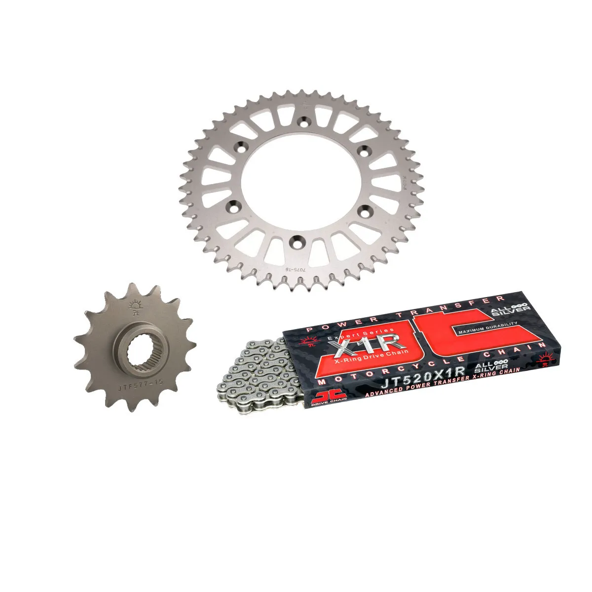 Kit chaine 525 acier JT - 125 MTX R 1987-1989