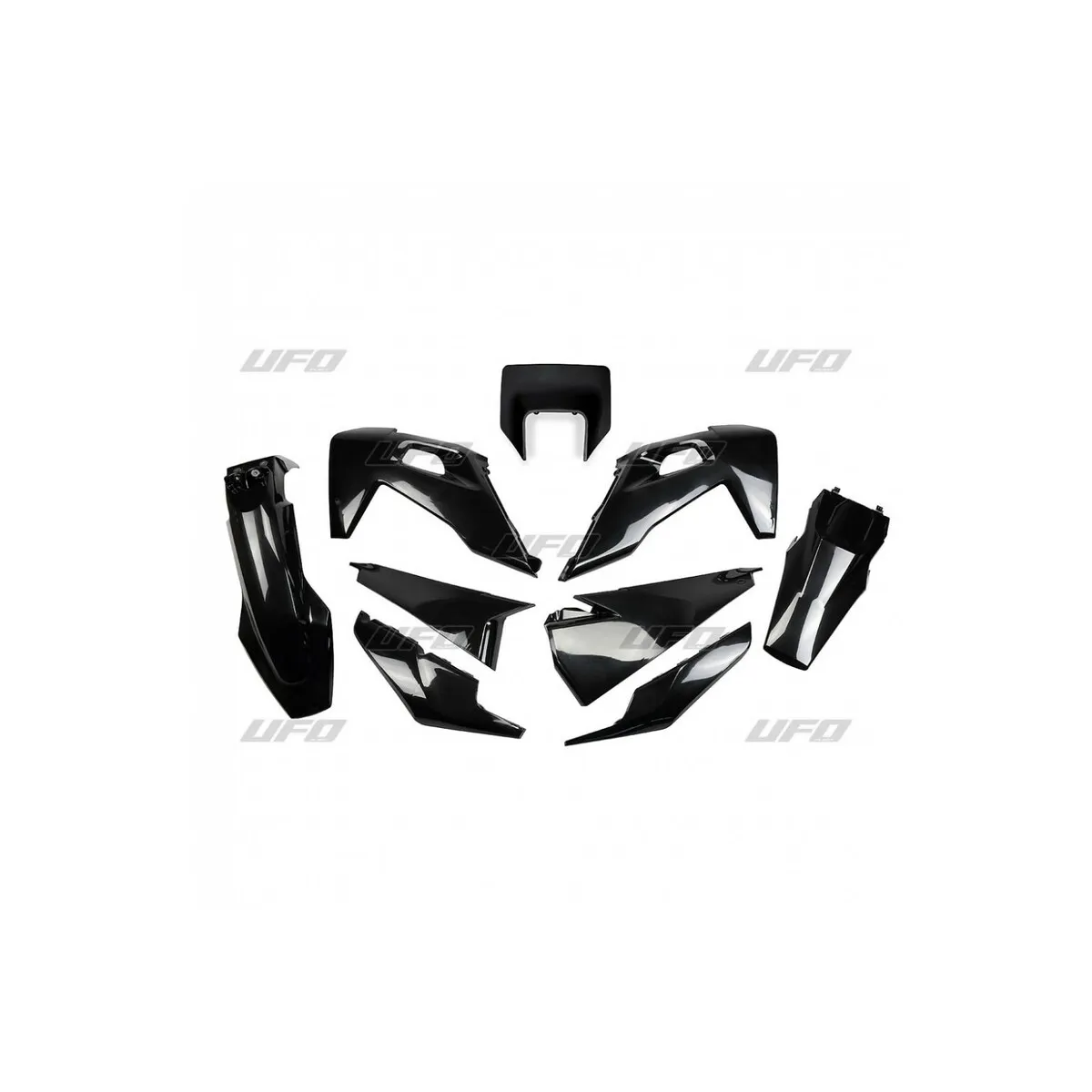 Kit plastiques - Noir - UFO Husqvarna TE FE 2020-2023