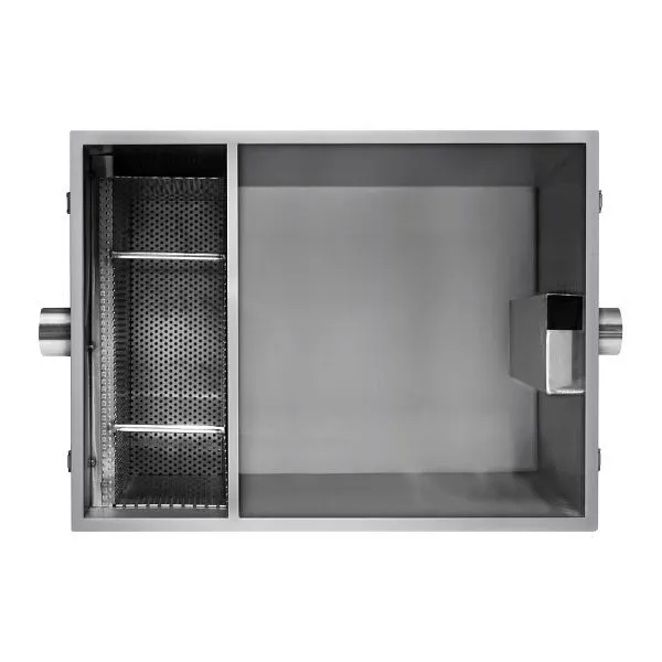 KuKoo Gastro Séparateur de graisse Séparateur d&#039;huile 120 L en acier inoxydable Séparateur de graisse Filtre eaux usées