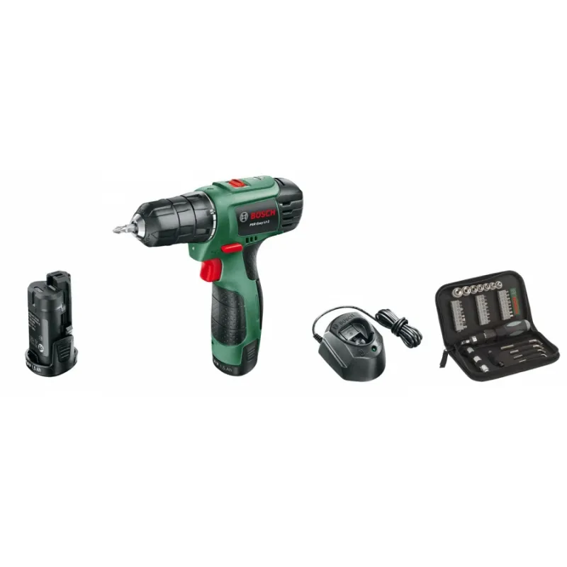 Perceuse Visseuse sans fil 10,8V + Kit 38 accessoires Coffret Bosch