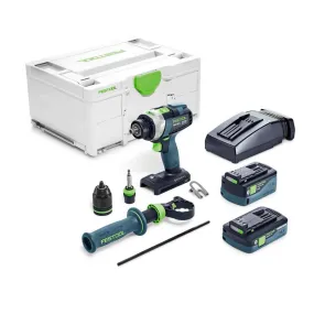 Perceuse-visseuse à percussion sans fil QUADRIVE TPC 18/4 5,0/4,0 I-Plus Festool