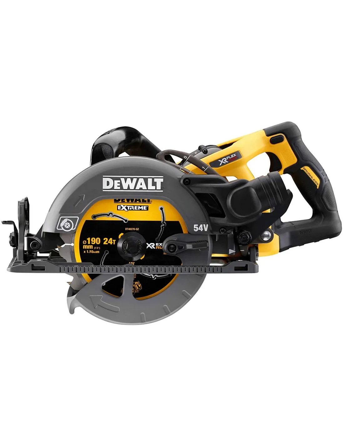 Scie Circulaire Construction XR FLEXVOLT 54V 2Ah Li-Ion - DCS577T2 - Dewalt