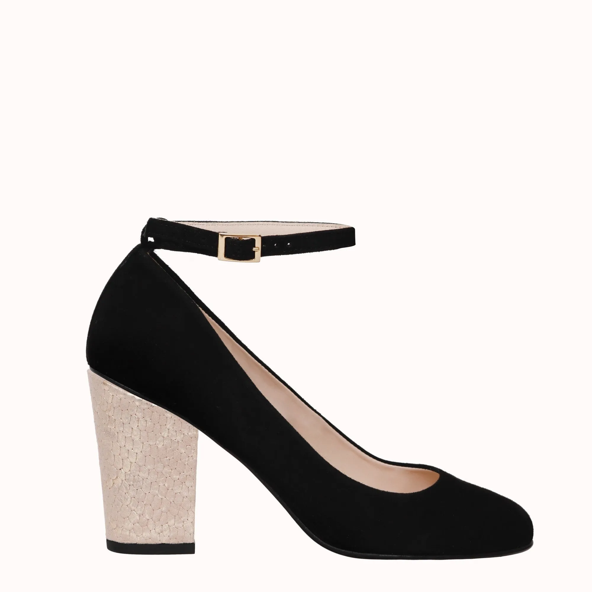 Talons Captive-moi 8 cm Serpent Beige & Or
