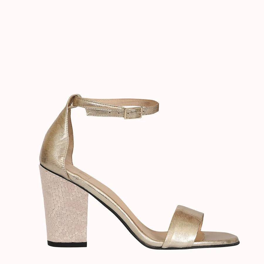 Talons Captive-moi 8 cm Serpent Beige & Or