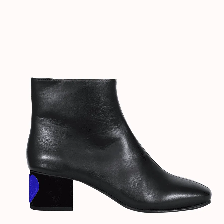 Talons Chéris-Moi 4,5 cm Patch Coeur Bleu