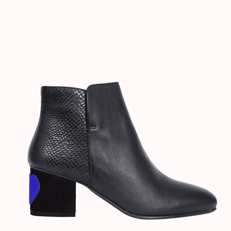 Talons Chéris-moi 6 cm Patch Coeur Bleu