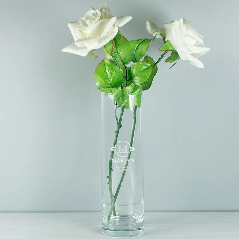 Vase gravé avec prénom